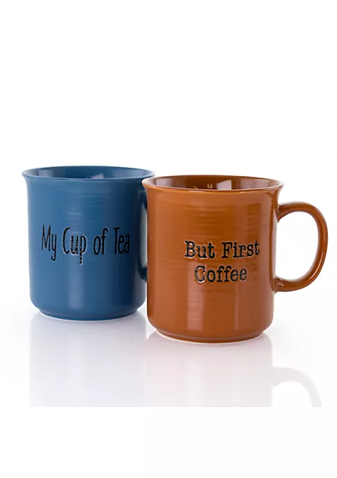 Gibson Home Thoughtful Morning 4 Piece 26 Ounce Stoneware Cup Set in Assorted Colors 4 Gibson Home Thoughtful Morning 4 Piece 26 Ounce Stoneware Cup Set in Assorted Colors - Image 2