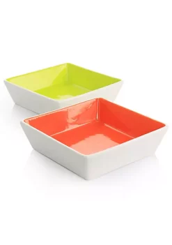 Gibson Home Crenshaw 5 Piece Hand Painted Stoneware Sectional Tray Set with Metal Rack -Fossil store Belk 1015