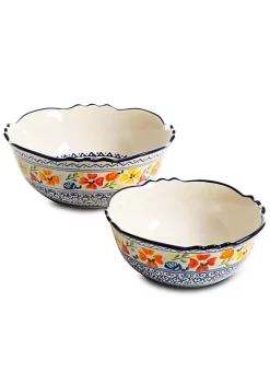 Gibson Home Luxembourg 2 Piece Stoneware Bowl Set