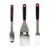 Gibson Home Huckleberry 3 Piece Stainless Steel BBQ Tool Set in Black and Red -Fossil store Belk 1058