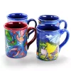 Gibson Home Beachcomber 4 Piece 16 Ounce Stoneware Mug Set in Assorted Designs -Fossil store Belk 1070