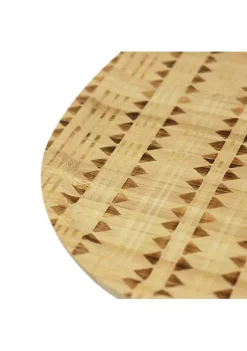 Gibson Home 13.5 Inch Sadler Wooden Serving Tray -Fossil store Belk 1084