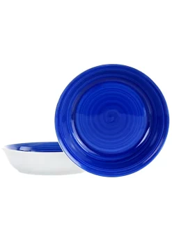 Gibson Home Crenshaw 8.75 Inch 2 Piece Stoneware Pasta Bowl Set