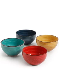 Gibson Home Color Speckle 4 Piece 5.25" Cereal Bowl Set -Fossil store Belk 1101