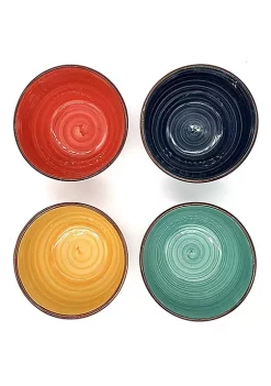 Gibson Home Color Speckle 4 Piece 5.25" Cereal Bowl Set -Fossil store Belk 1102