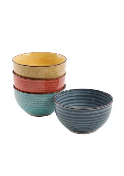 Gibson Home Color Speckle 4 Piece 5.25" Cereal Bowl Set -Fossil store Belk 1103