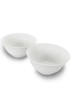 Gibson Home 2 Piece 7.5 Inch Ceramic All-Purpose Round Bowl Set in White