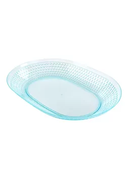 Gibson Home 15.75 inch Plastic Aqua 2 Piece Platter Set -Fossil store Belk 1141