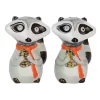 Gibson Home Woodland Raccoon 2 Piece Hard Dolomite Salt and Pepper Set -Fossil store Belk 1144