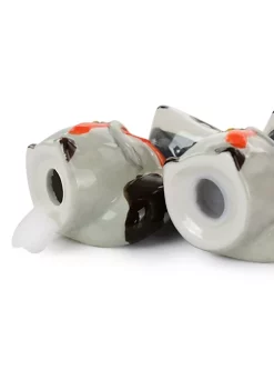 Gibson Home Woodland Raccoon 2 Piece Hard Dolomite Salt and Pepper Set -Fossil store Belk 1148