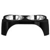 Gibson Home Bow Wow Meow 3 Piece Elevated Pet Bowl Dinner Set in Black -Fossil store Belk 1167