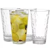 Gibson Home Great Foundations 4 Piece 16 oz. Tumbler Set in Bubble Pattern -Fossil store Belk 1173