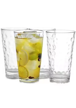 Gibson Home Great Foundations 4 Piece 16 oz. Tumbler Set in Bubble Pattern