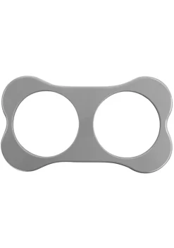 Gibson Home Bow Wow Meow 3 Piece Elevated Pet Bowl Dinner Set in Grey -Fossil store Belk 1204