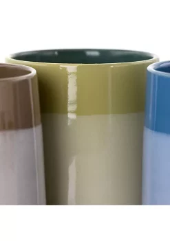 Gibson Home Glasgow 4 Piece 19.5 Ounce Fine Ceramic Cup Set in Assorted Designs -Fossil store Belk 1223