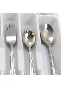 Gibson Home Basic Living Aston 45 Piece Flatware Set with Plastic Tray -Fossil store Belk 1239