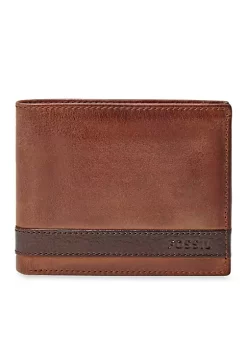FossilĀ® Quinn Leather Bifold With Flip ID Wallet