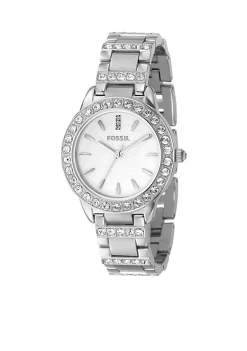 FossilĀ® Ladies Mid size Round Silver Bracelet