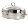 Gibson Home Radiance 15.5 Inch Stainless Steel Oval Roaster with Lid and Roasting Rack -Fossil store Belk 134