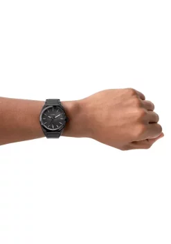 Fossil® Everett Three-Hand Date Black Stainless Steel Watch -Fossil store Belk 1350