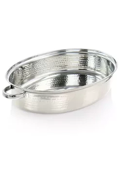 Gibson Home Radiance 15.5 Inch Stainless Steel Oval Roaster with Lid and Roasting Rack -Fossil store Belk 136