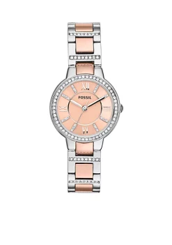 Fossil® Women's Two-Tone Stainless Steel Three-Hand Glitz Virginia Watch