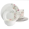 Gibson Home Lily Garden Ceramic 12 Piece Dinnerware Set -Fossil store Belk 140
