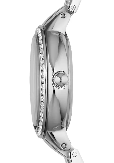 Fossil® Women's Stainless Steel Virginia Three Hand Glitz Watch 4 Fossil® Women's Stainless Steel Virginia Three Hand Glitz Watch - Image 2