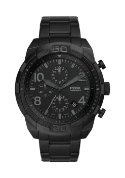 Fossil® Bronson Chronograph Black Stainless Steel Watch