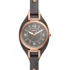 Fossil® Gold Tone Leather Black Strap Watch -Fossil store Belk 1432