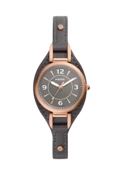 Fossil® Gold Tone Leather Black Strap Watch -Fossil store Belk 1433