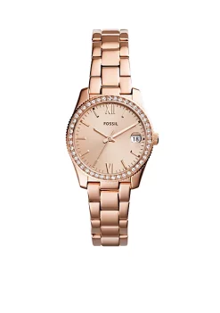 Fossil® Gold-Tone Stainless Steel Scarlette Three-Hand Date Watch