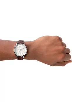 Fossil Minimalist Chronograph Brown Eco Leather Watch -Fossil store Belk 1448