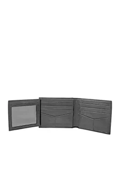 Fossil® Ingram RFID-Blocking Bifold Flip ID Wallet -Fossil store Belk 1453
