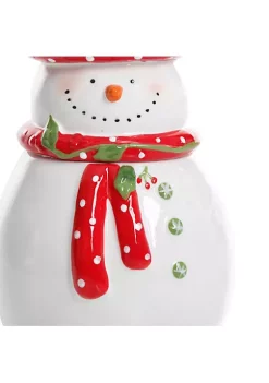Gibson Home Jolly Plenitude 7.5" Snowman Cookie Jar -Fossil store Belk 148