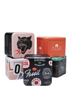 Fossil® Women's 23 mm x 28 mm Lyric Three Hand Faux Cheetah Hair Leather Watch -Fossil store Belk 1480