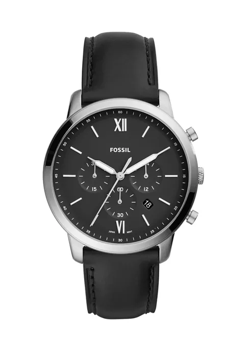 Fossil® Sterling Silver Leather Watch 5 Fossil® Sterling Silver Leather Watch - Image 3