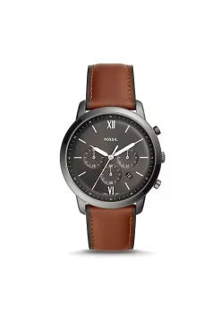 Fossil Neutra FS5512 Elegant Japanese Movement Fashionable Chronograph Amber Leather Watch