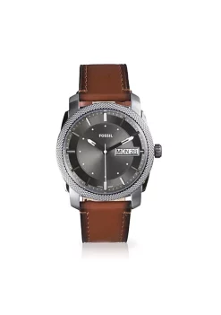 Fossil FS5900 Elegant Japanese Movement Fashionable Machine Three-Hand Date Brown Eco Leather Watch