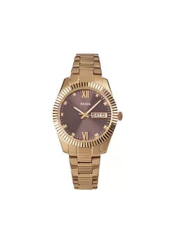 Fossil Women's ES5206 Gold Scarlette Dress Watch -Fossil store Belk 1530