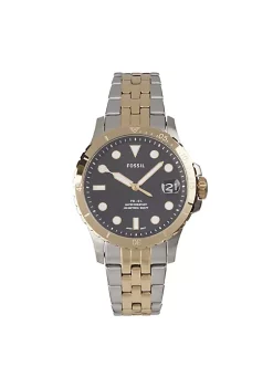 Fossil ES4745 Elegant Japanese Movement Fashionable Three-Hand Date Two-Tone Stainless Steel Watch -Fossil store Belk 1559