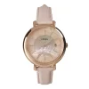 Fossil Women's ES5092 Pink Jacqueline Solar-Powered Stainless Steel and Eco Leather Watch -Fossil store Belk 1570