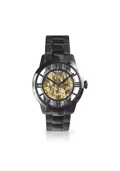 Fossil Townsman ME3197 Elegant Chinese Movement Fashionable Automatic Black Stainless Steel Watch -Fossil store Belk 1595