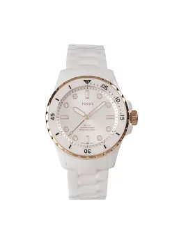Fossil Women's CE1107 White Fb-01 Crystal Ceramic Watch