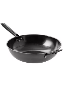 Gibson Home Debossed 13 Inch Heavy Gauge Carbon Steel Wok in Black -Fossil store Belk 160