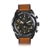 Fossil Bronson FS5714 Elegant Japanese Movement Fashionable Chronograph Luggage Leather Watch
