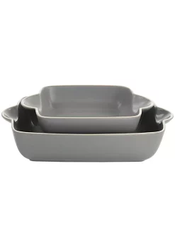 Gibson Home Rockaway 2 Piece Stoneware Nesting Bakeware Set