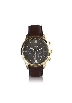 Fossil Neutra FS5763 Elegant Japanese Movement Fashionable Chronograph Brown Leather Watch -Fossil store Belk 1629