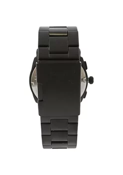 Fossil FS4682 Elegant Japanese Movement Fashionable Machine Mid-Size Chronograph Black Stainless Steel Watch -Fossil store Belk 1635