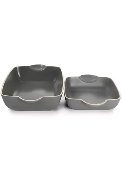 Gibson Home Rockaway 2 Piece Stoneware Nesting Bakeware Set -Fossil store Belk 165